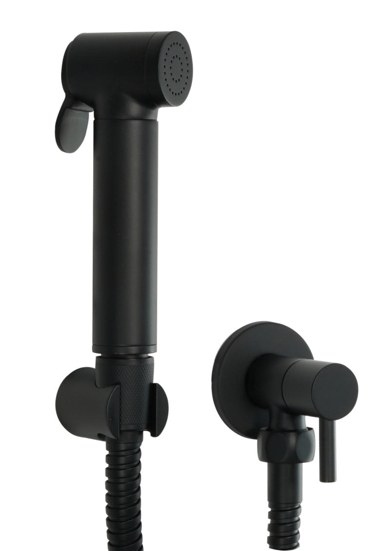 Douche set with angle valve