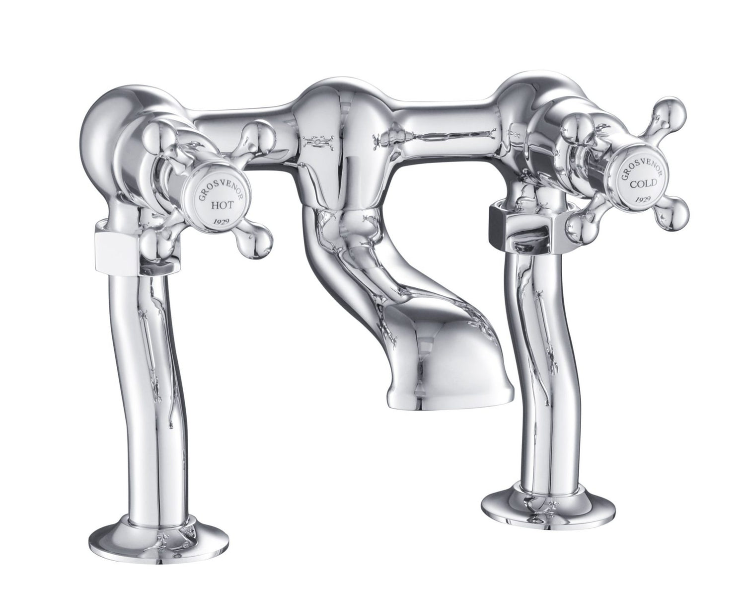 Grosvenor Cross Deck Mounted Deck Bath Filler