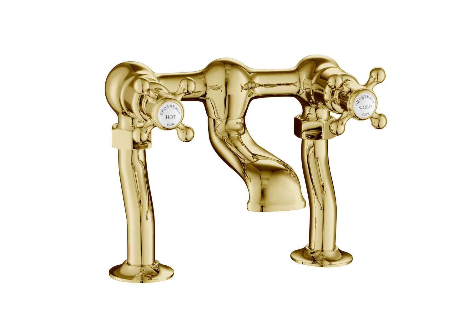 Grosvenor Cross Deck Mounted Deck Bath Filler