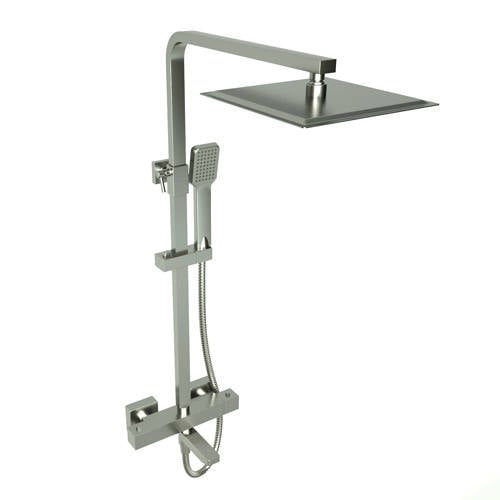 Pure Thermostatic Bar Shower with rigid riser and bath filler spout