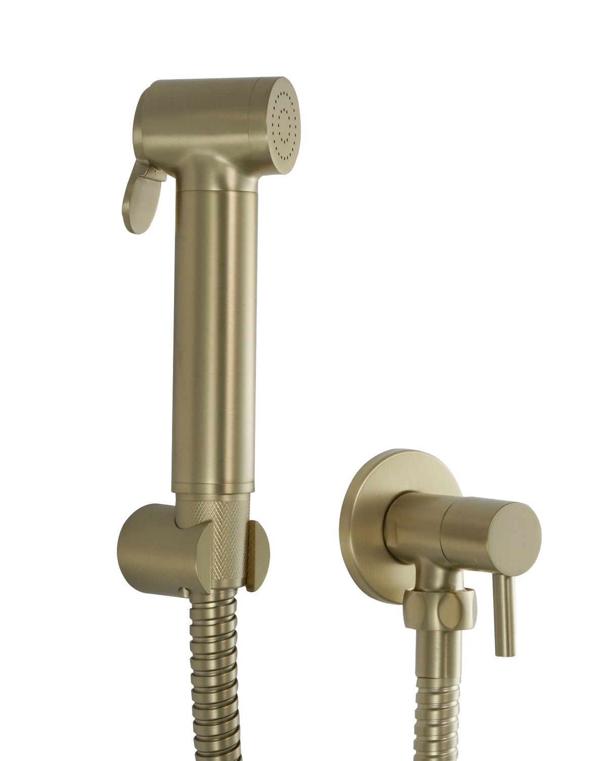 Douche set with angle valve
