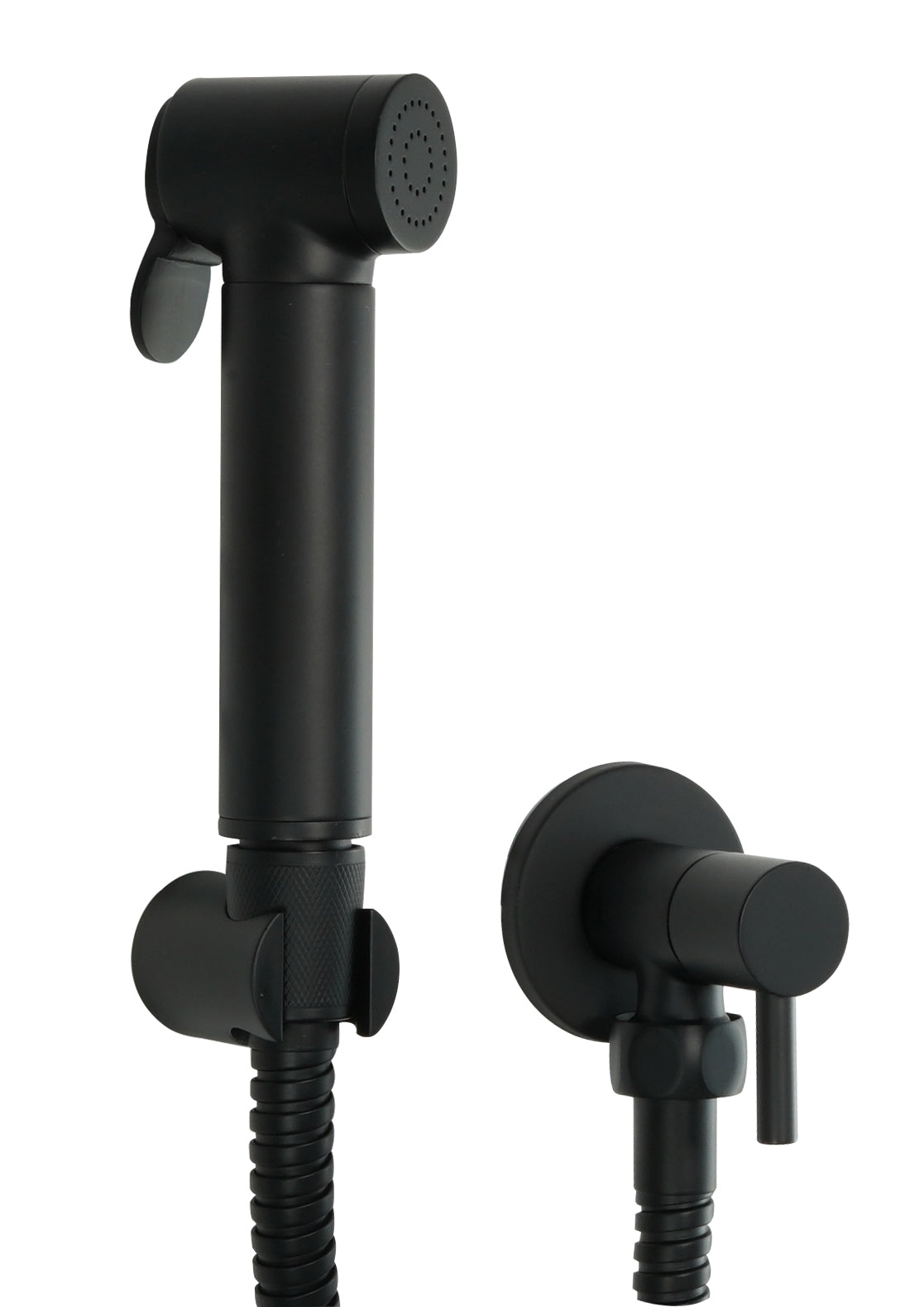 Douche set with angle valve