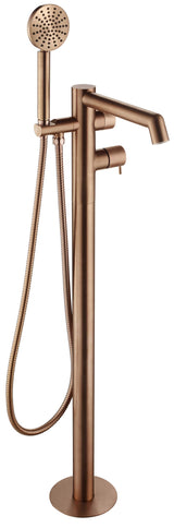 Floor standing bath shower mixer with lever and kit