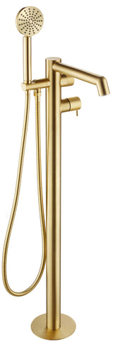 Floor standing bath shower mixer with lever and kit
