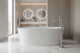 Floor standing bath shower mixer with lever and kit