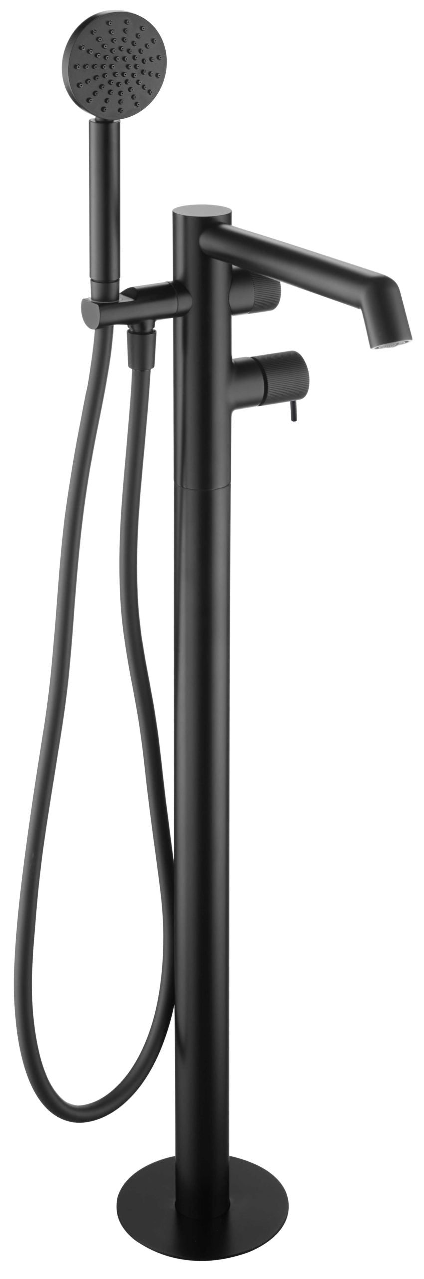 Floor standing bath shower mixer with lever and kit