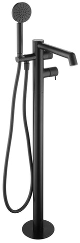 Floor standing bath shower mixer with lever and kit