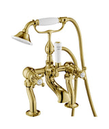 Grosvenor Cross Deck Mounted Bath Shower Mixer with Kit