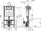 Alca 1.0m Frame & Cistern WRAS Air Gap
