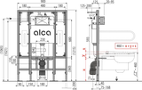 Alca 1.12m Frame & Cistern Reduced Mobility