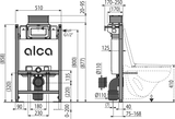 Alca 0.85m Frame & Cistern Top/Front Access