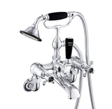 Grosvenor Cross Wall Mounted Bath Shower Mixer with Kit
